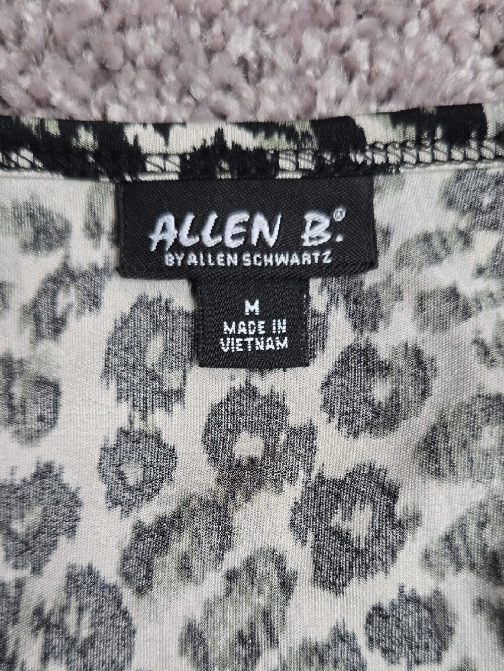 Allen B. By Allen Schwartz Black and White Leopard Ruffle Cami - Picture 3 of 6